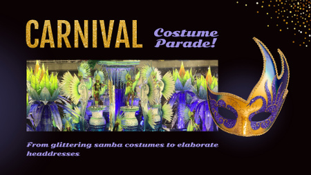 Modèle de visuel Défilé De Costumes Pétillants Et Carnaval De Masques - Full HD video