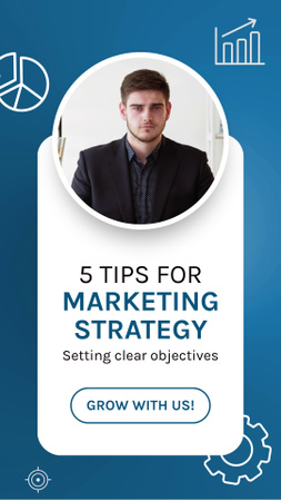 Platilla de diseño Essential Set Of Tips For Marketing Strategy Success Instagram Video Story