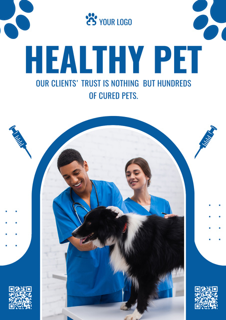 Animal Health Center's Ad Poster Design Template