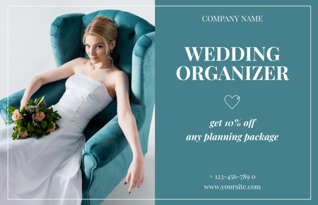 Modèle de visuel Wedding Planner and Organizer - Thank You Card 5.5x8.5in