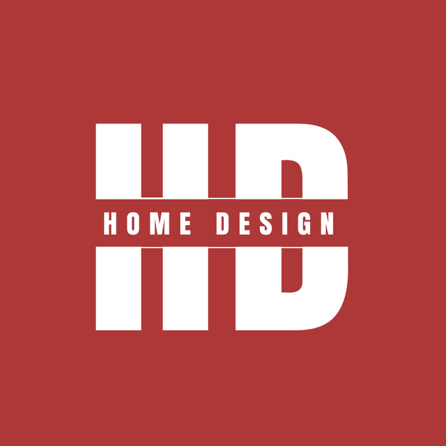 Ontwerpsjabloon van Logo 1080x1080px van Home Design Studio Service Promotion