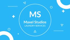 Laundry Service Promo on Simple Blue Layout