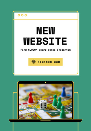 Website Ad with Board Game Poster 28x40in Design Template