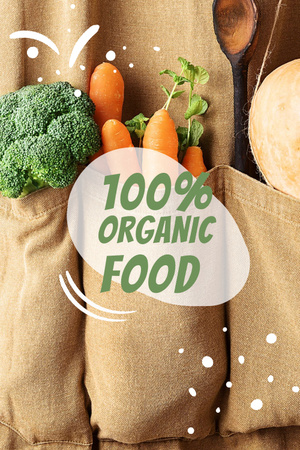 Designvorlage Organic Food Offer with Ripe Veggies für Pinterest