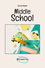 Middle School Welcomes You With Yellow Bus