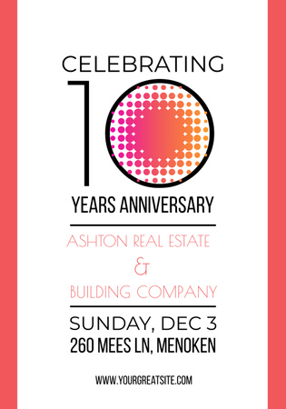 Company is Celebreting Its Anniversary Poster 28x40in Design Template