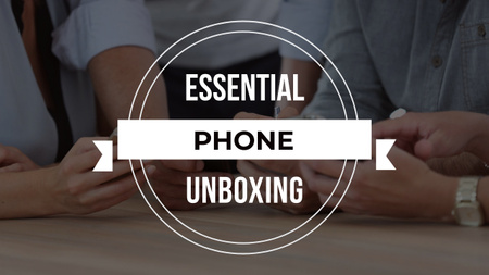 Platilla de diseño Unboxing Promotion People with Smartphones Youtube Thumbnail