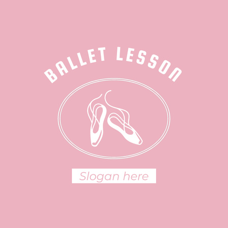 Modèle de visuel Annonce de leçon de ballet avec chaussons de pointe - Animated Logo