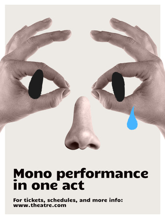 Theatrical Show Announcement Poster US Modelo de Design