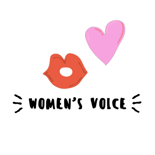 Designvorlage Girl Power inspiration with lips sending kiss für Animated Post