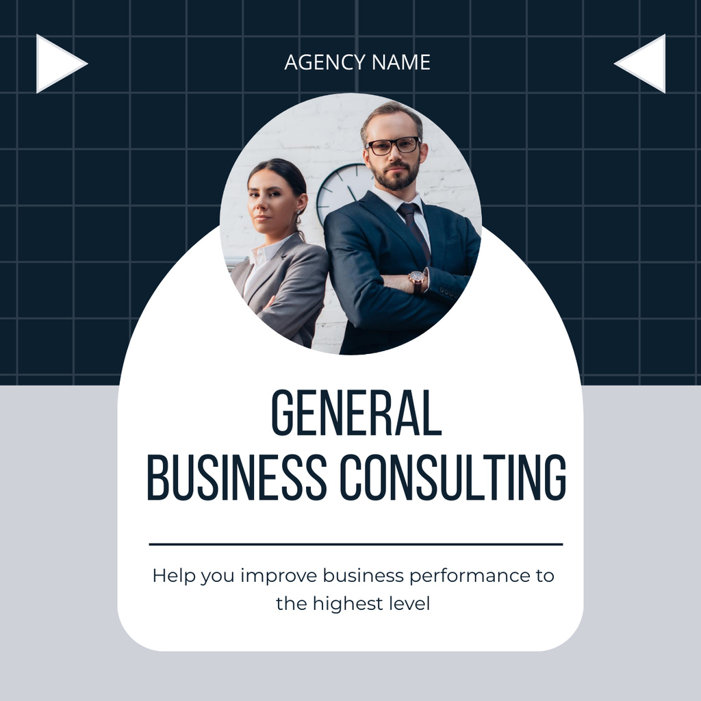 General Business Consulting Services Ad LinkedIn postデザインテンプレート