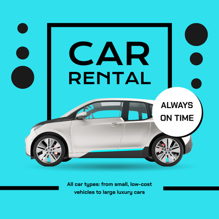 Todos os tipos de carros para oferta de serviço de aluguel Animated Post Modelo de Design