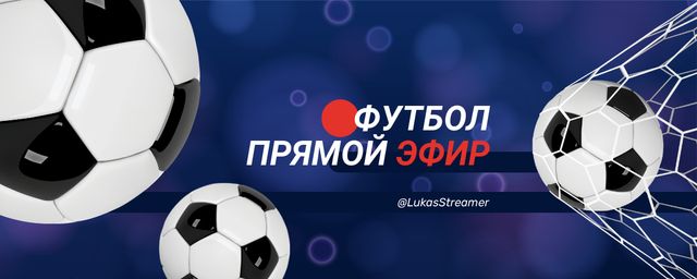 Football Live stream announcement Twitch Profile Banner tervezősablon
