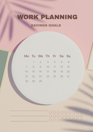 Ontwerpsjabloon van Schedule Planner van Work Goals Planning