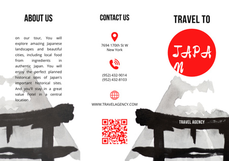 Oferta de viagem para o Japão Brochure Modelo de Design