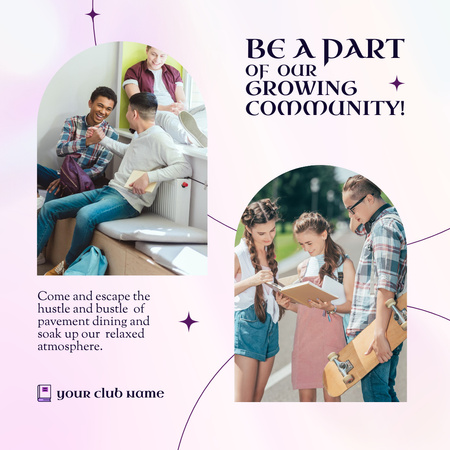 Be a Part Of Our Book Club Instagram Design Template