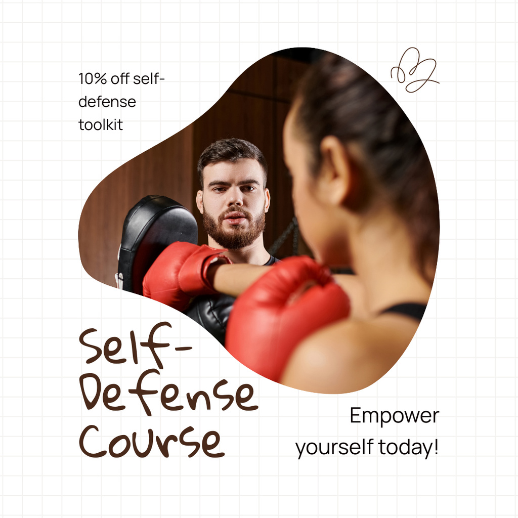 Discount On Self-Defense Toolkit Instagram AD Design Template
