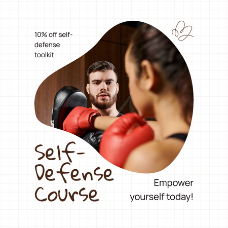 Discount On Self-Defense Toolkit Instagram AD Design Template