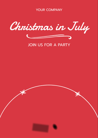  Christmas Party In July with Jolly Santa Claus Flyer A6 Šablona návrhu