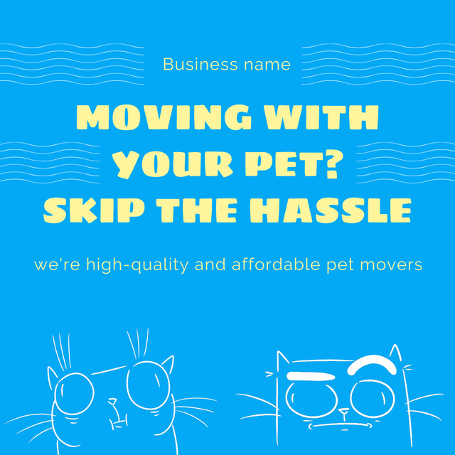 Pet Shipping Services Ad Animated Post Design Template