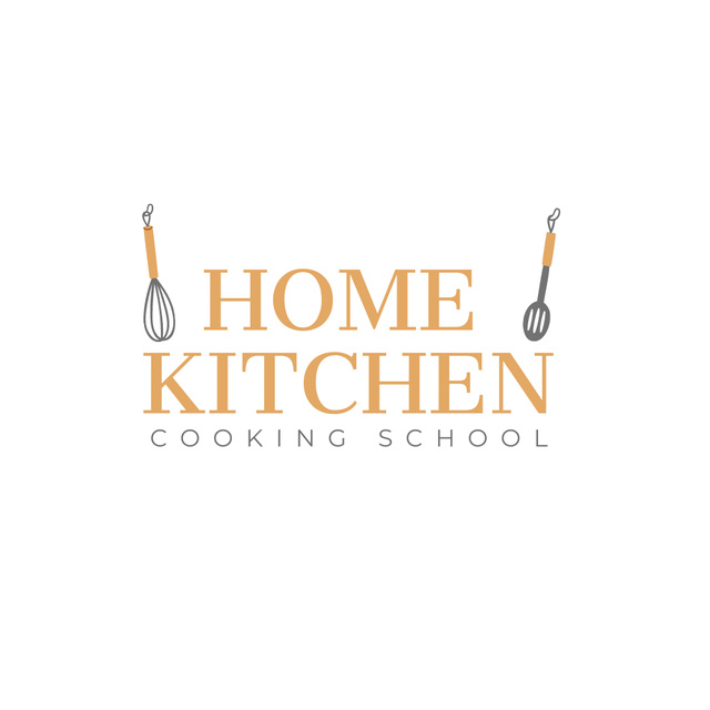 Cooking School Ad Logo Πρότυπο σχεδίασης