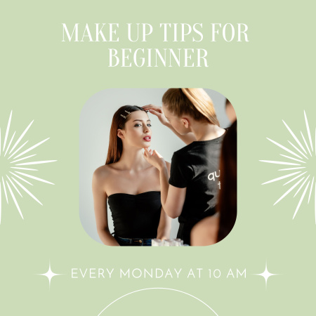 Makeup Tips Podcast for Beginner Podcast Cover Modelo de Design