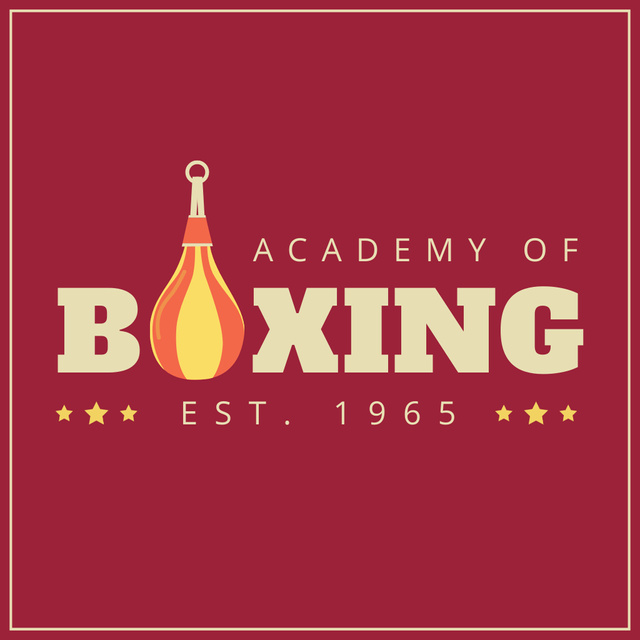 Professional Boxing Academy Promotion Animated Logo Šablona návrhu