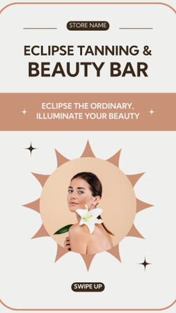 Designvorlage Eclipse Tanning & Beauty Bar für Instagram Story