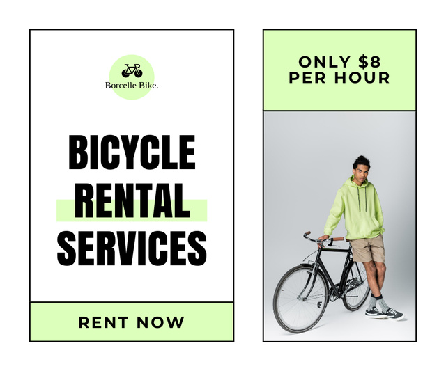 Platilla de diseño Bargains on Cycling Rentals Large Rectangle