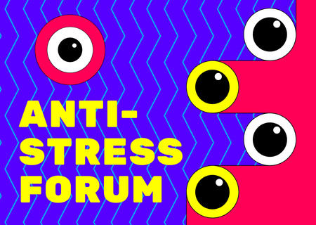 Stress Management Forum Announcement Postcard – шаблон для дизайна