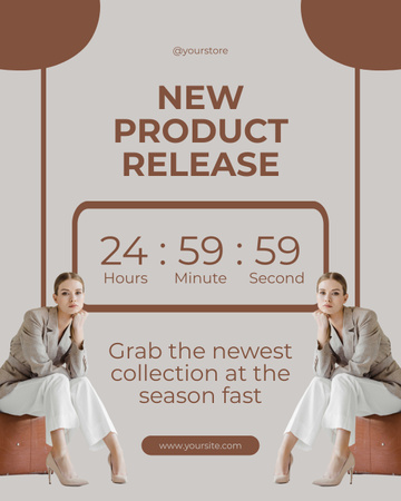 Stylish Collection New Product Release Announcement Instagram Post Vertical Design Template