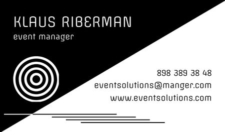 Platilla de diseño Event Planner Contact Information Business card