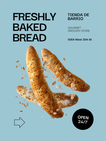 Freshly Baked Bread Offer Poster 36x48in Design Template
