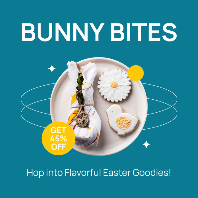 Designvorlage Easter Goodies Special Offer with Discount für Instagram AD