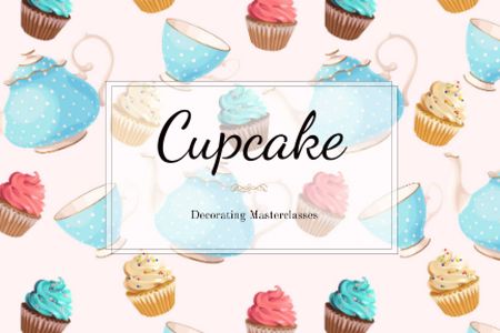 Platilla de diseño Cupcakes Decorating Masterclasses Offer Gift Certificate