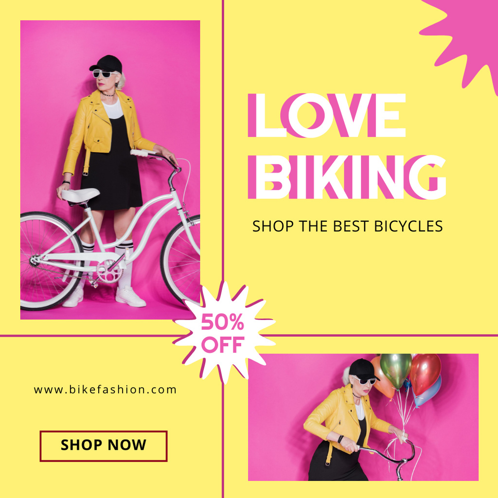 Modèle de visuel Bike Shop Promotion - Instagram