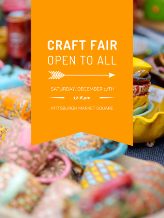 Craft Fair Event Ad with Tools Poster US Design Template