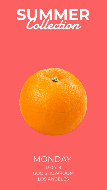 Sale Offer Orange Split in Halves Instagram Video Story Design Template