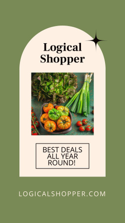 Grocery Shop Ad Instagram Story Design Template