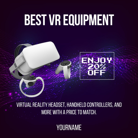 Designvorlage Beste VR-Headsets für Instagram AD