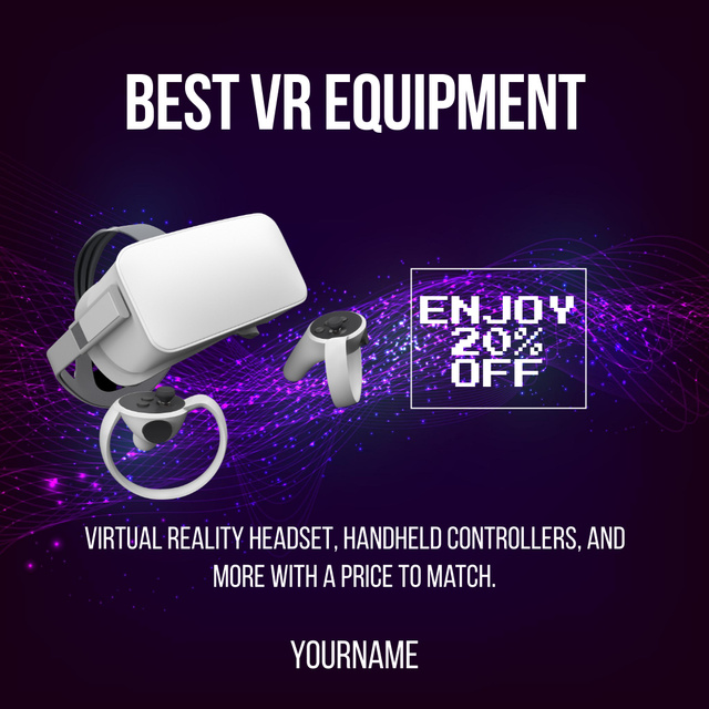 Best VR Headsets Instagram AD Tasarım Şablonu