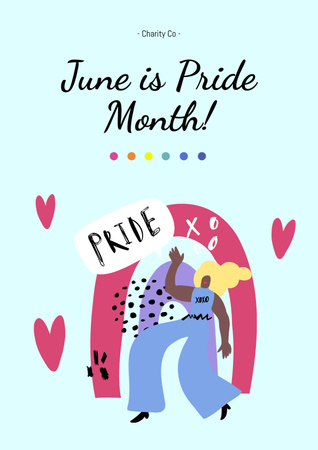 Pride Month Celebration Announcement Poster Design Template