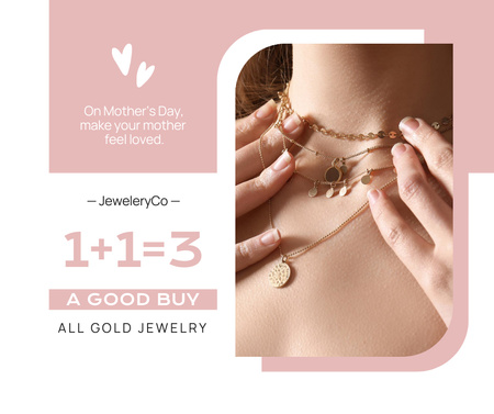 Platilla de diseño Jewelry Offer on Mother's Day Facebook