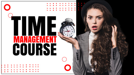 Plantilla de diseño de Time Management Course Youtube Thumbnail 