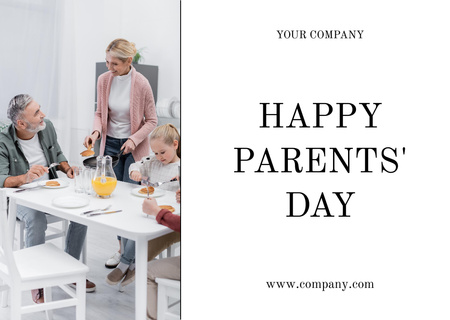Ontwerpsjabloon van Card van Happy Parents' Day