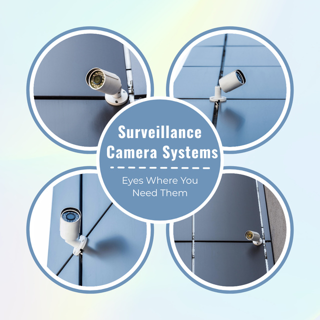 Security Cams Assortment Animated Post Šablona návrhu