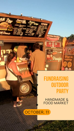 Fundraising Outdoor Party For Handmade And Food Market Instagram Video Story Design Template