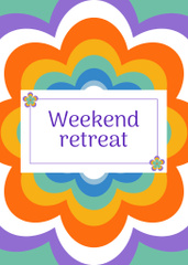 Bright Colorful Weekend Retreat Announcement
