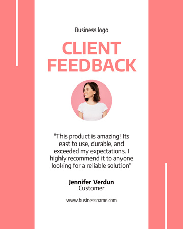 Customer Review of Product Instagram Post Vertical Design Template