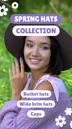 Variety Of Headdresses Collection For Spring Offer TikTok Video Design Template